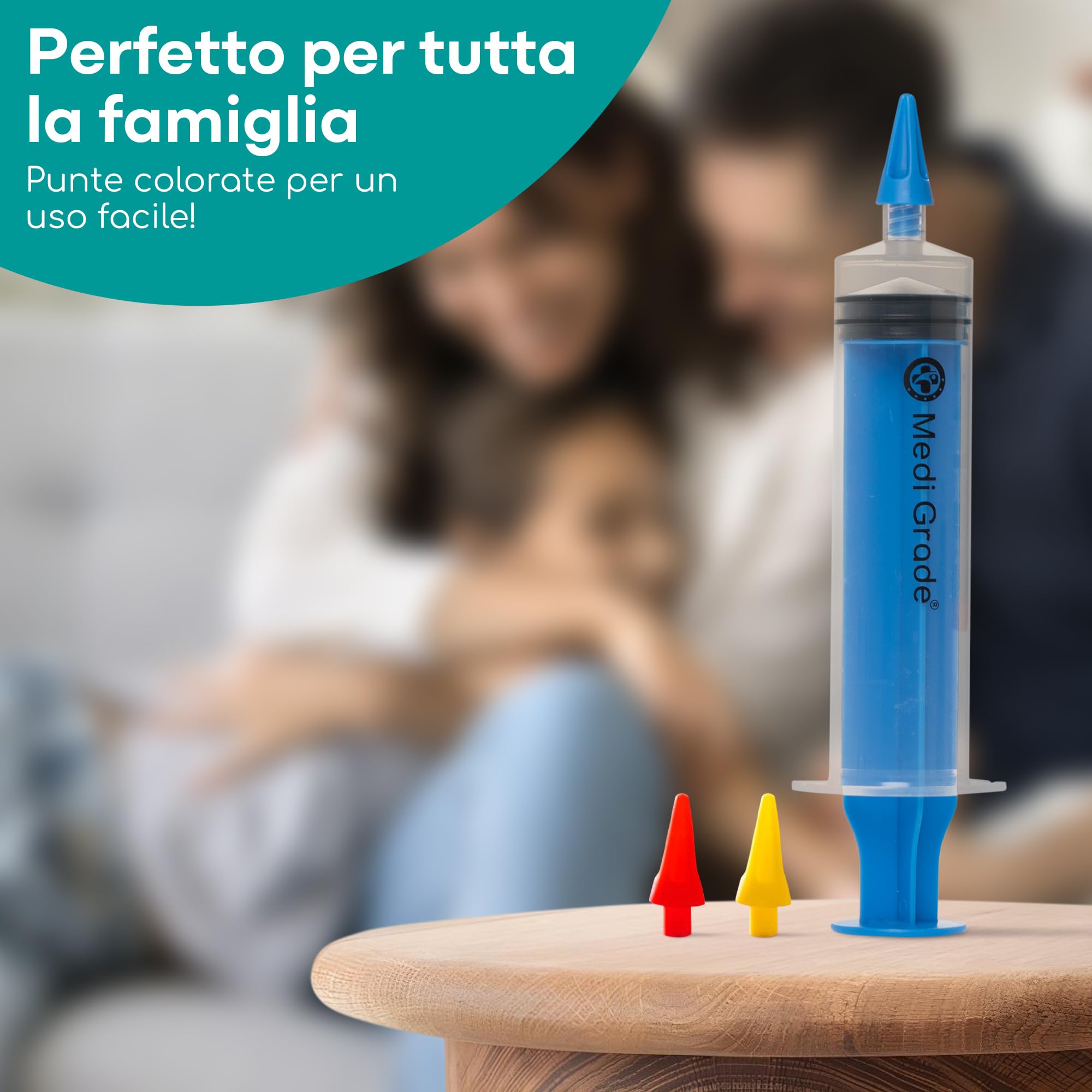 Kit Pulisci Orecchie – Pulizia Orecchie e Rimozione Cerume by Medi Grade – Kit per Pulire Orecchie con Siringa Orecchie da 60 ml con 3 Punte Quad-Stream