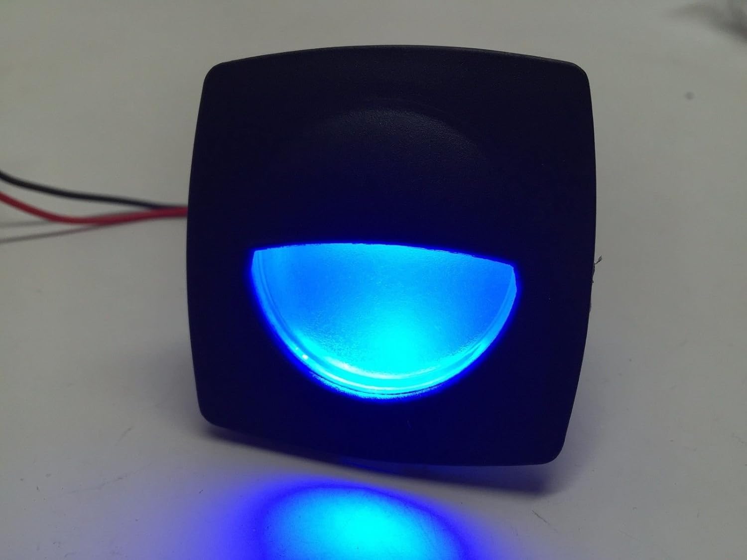 Pactrade Marine 4 Pieces Boat LED RV Trailer Blue Square Shape Courtesy Light 2.24"x2.24"