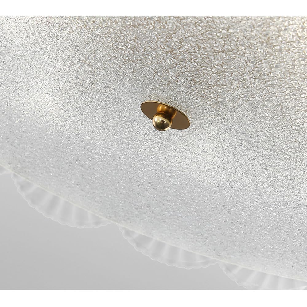 Półwpuszczana lampa sufitowa w stylu boho, nadmorska, SXSHEYS, duża, przezroczysta lampa mleczna, dyskretna lampa do salonu, sypialni, jadalni lub kuchni, z żarówką.