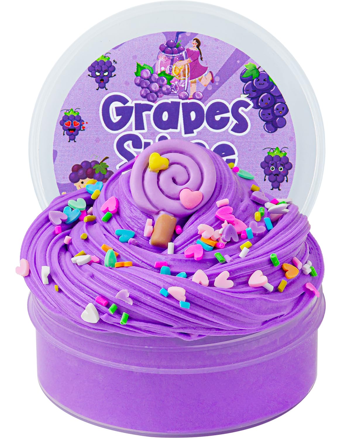 Purple Candy Butter Slime, Super Soft and Non-Sticky Grape Scented