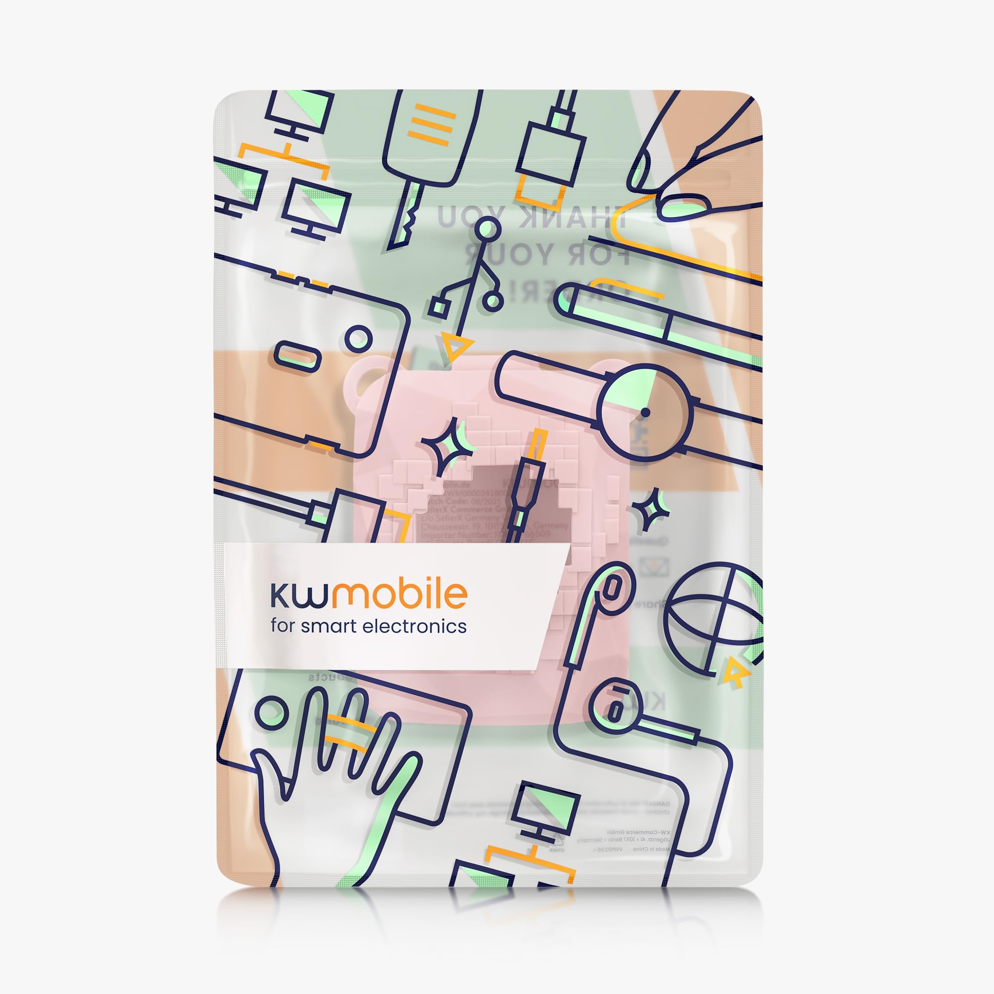 kwmobile Etui dla wirtualnych zwierząt kompatybilne z Withings Bitzee Magical (2024) Interaktywna zabawka Obudowa - Silikonowe etui ochronne - Jasnoróżowy