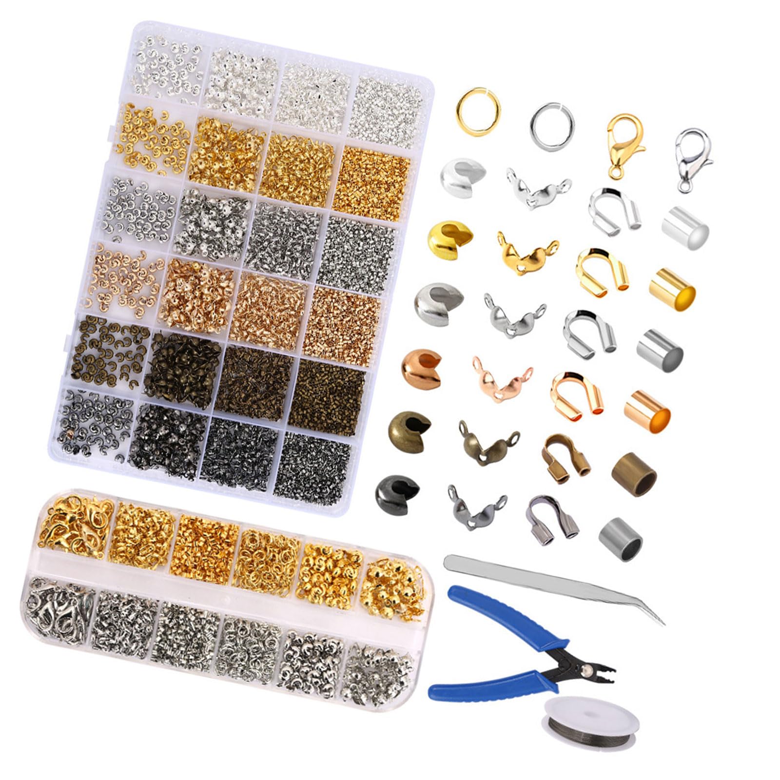 Cuentas espaciadoras de Metal galvanizado de 6 Colores, Cuentas de alineación para Pulsera, Suministros para fabricación de Pendientes de diseño de joyería Artesanal Profesional
