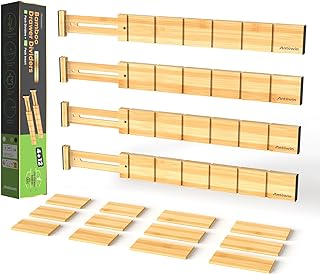 ANTOWIN 4 Pack Expandable Drawer Dividers, 2.2'' High, Extend from 17'' ...