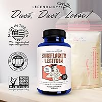 Vista 2 de Lecitina de girasol Legendairy Milk 1200mg, apoyo para la lactancia, suplemento de lecitina de girasol para conductos lácteos obstruidos, fabricado