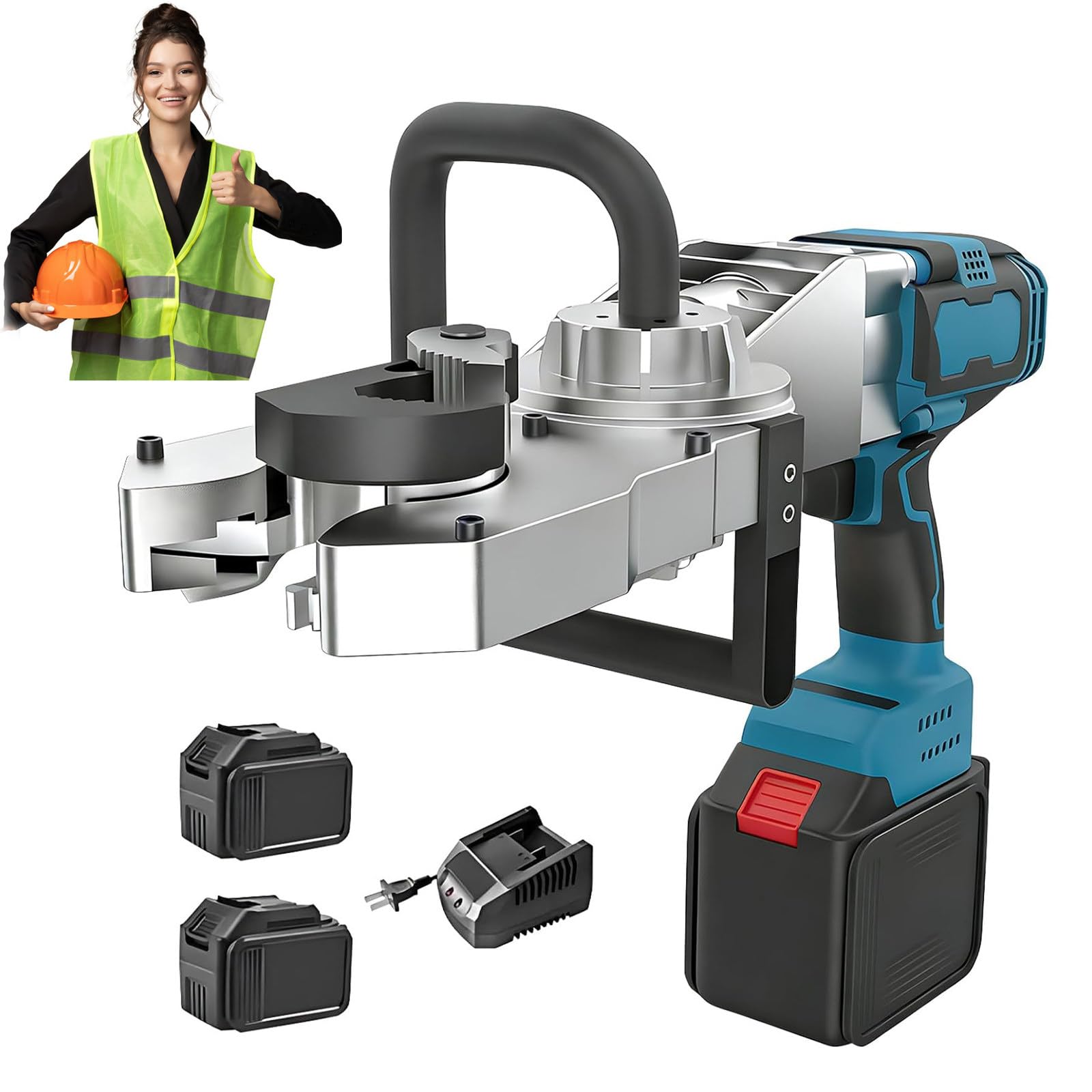 CLEASEBILY Rebar Sleeve Threading Machine & Electric Steel Bar Thread Cutter – Brushless Motor, 15-Second Fast Threading, 18-32mm, One-Touch Fwd/Rev, for Construction Sites