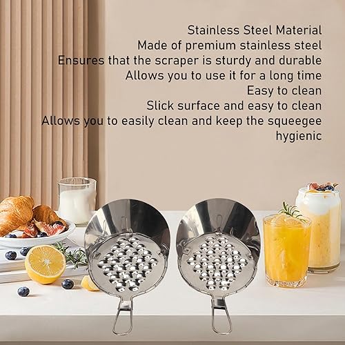 Miniatura 8 de 2 raspadores de gelatina multiusos, raspador de fideos fríos de metal, rallador de queso, conveniente herramienta de preparación de alimentos para
