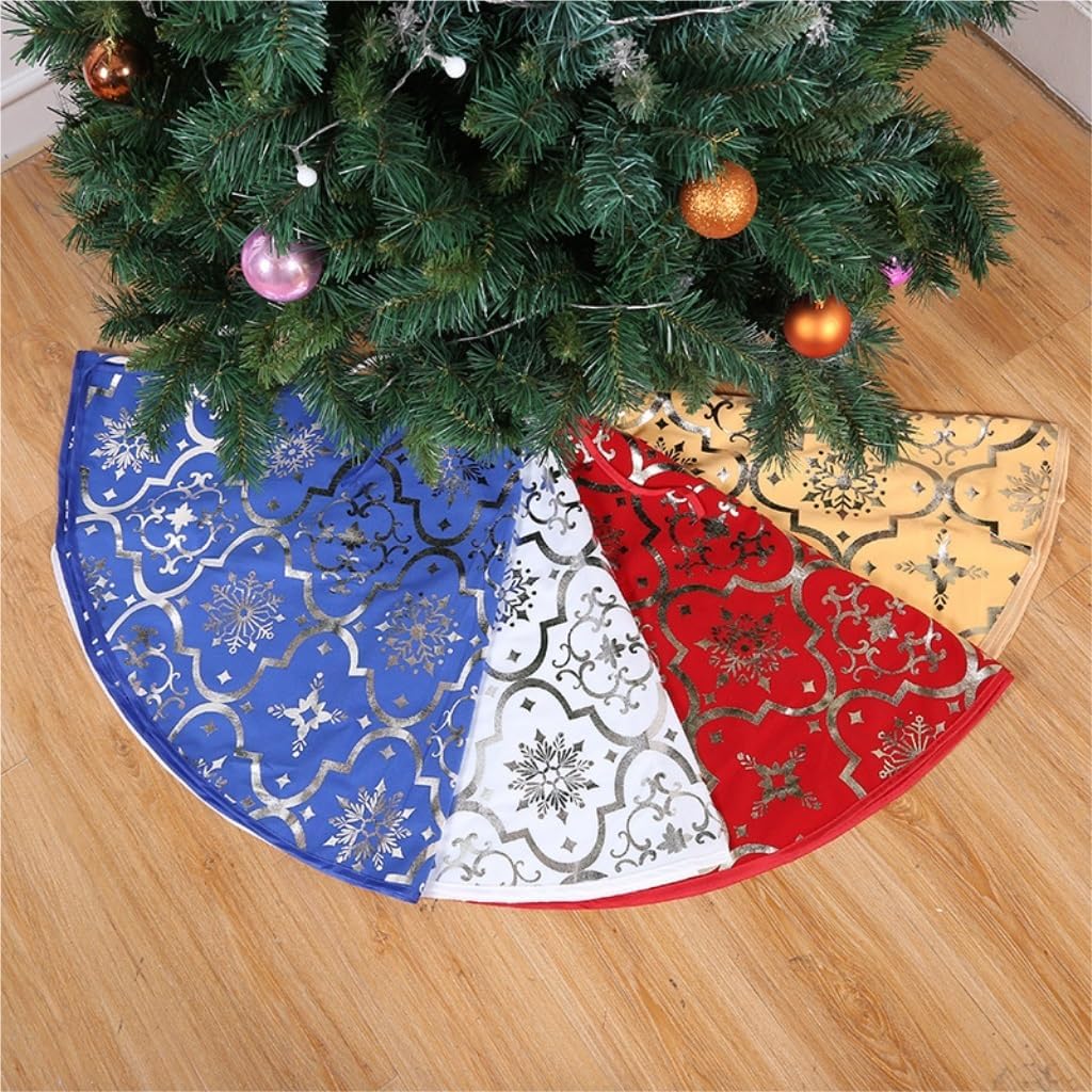 Tree Skirt Christmas Christmas Tree Skirt Outdoor Decoration Shop Window Bag Christmas Tree Decoration Party Decoration Christmas Tree Skirts(Red)