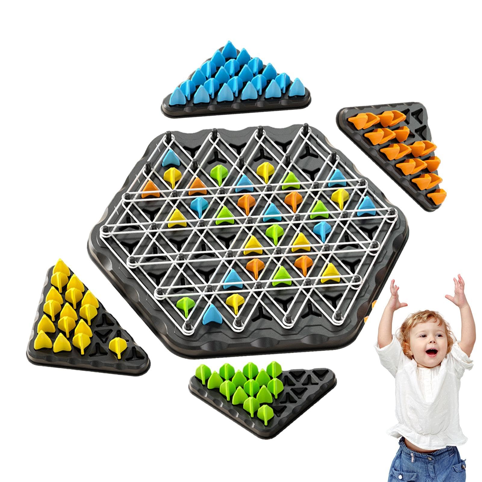 Chain Triangle Chess Game, Exercise Thinking Toys, Triangle Chess Game Puzzle, Interactive Chain Lines Challenge, Family Interactive Exercise Thinking Toy, Problem Solving and Imagination Creativity