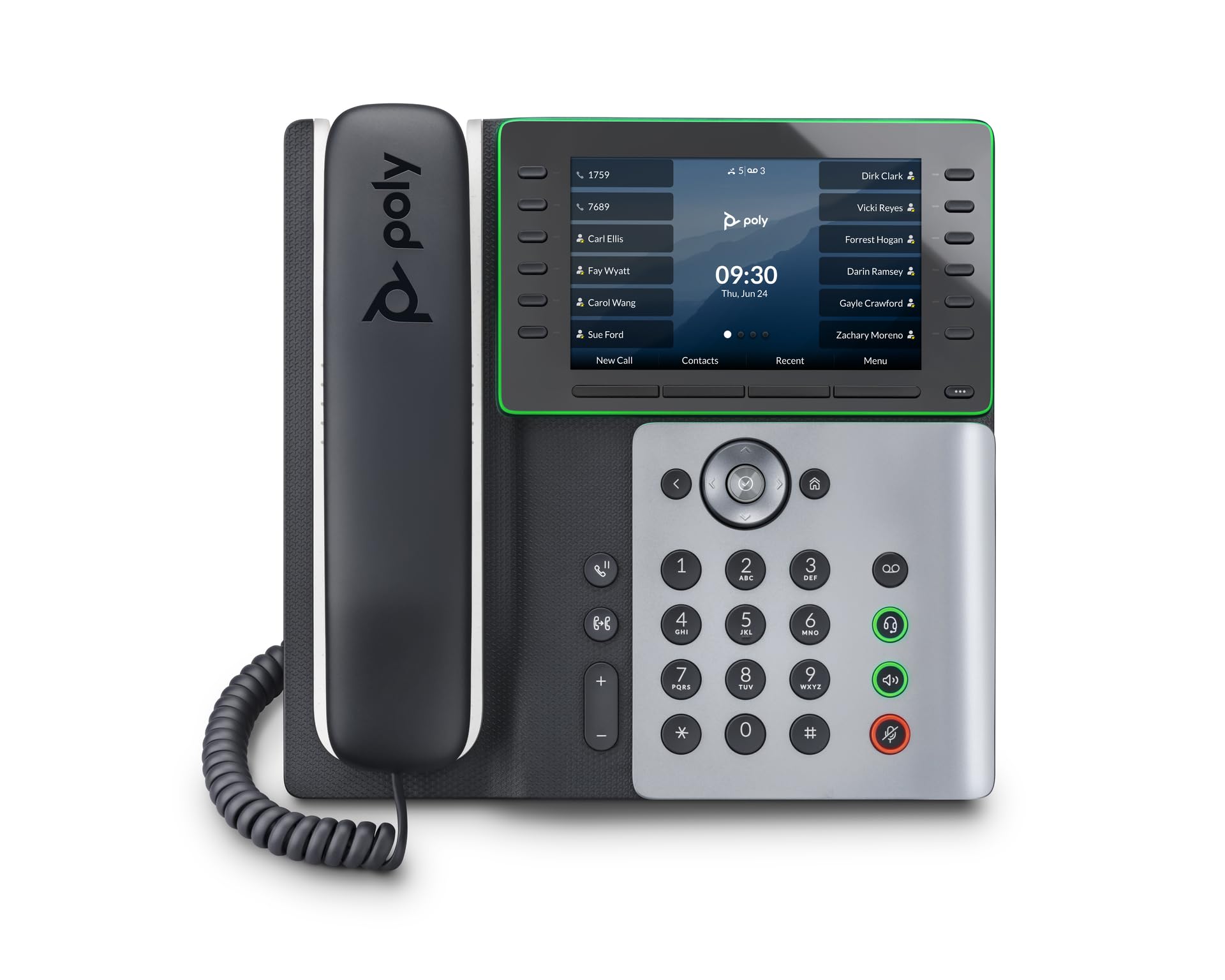 POLY Edge E550 telefono IP Nero 12 linee IPS Wi-Fi