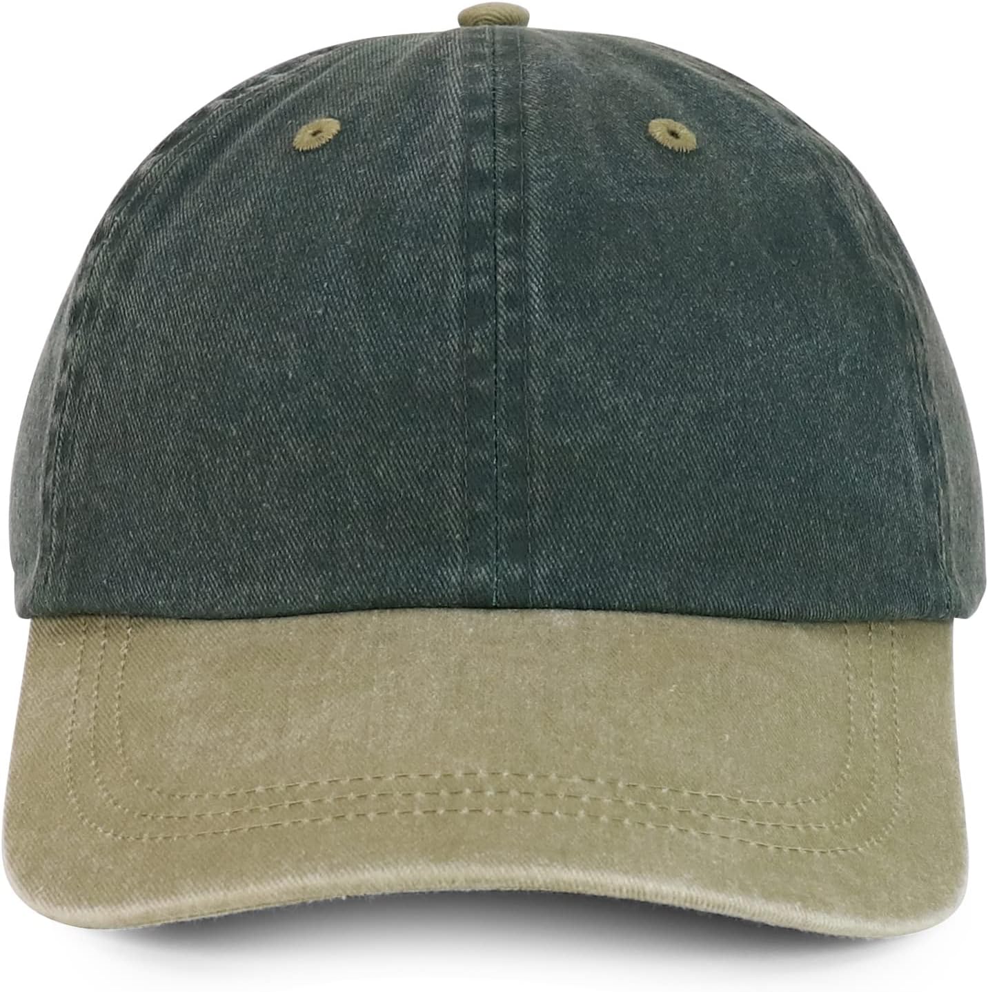 Trendy Apparel Shop Oversize 2XL Pigment Dyed Two Tone Baseball Cap - Image 2