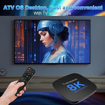 Android 13 TV Box ATV Dual Wifi With TV Apps 8K Video BT5.0+ RK3528 4K 3D Voice Media Player Set Top Box (MX10 128g)
