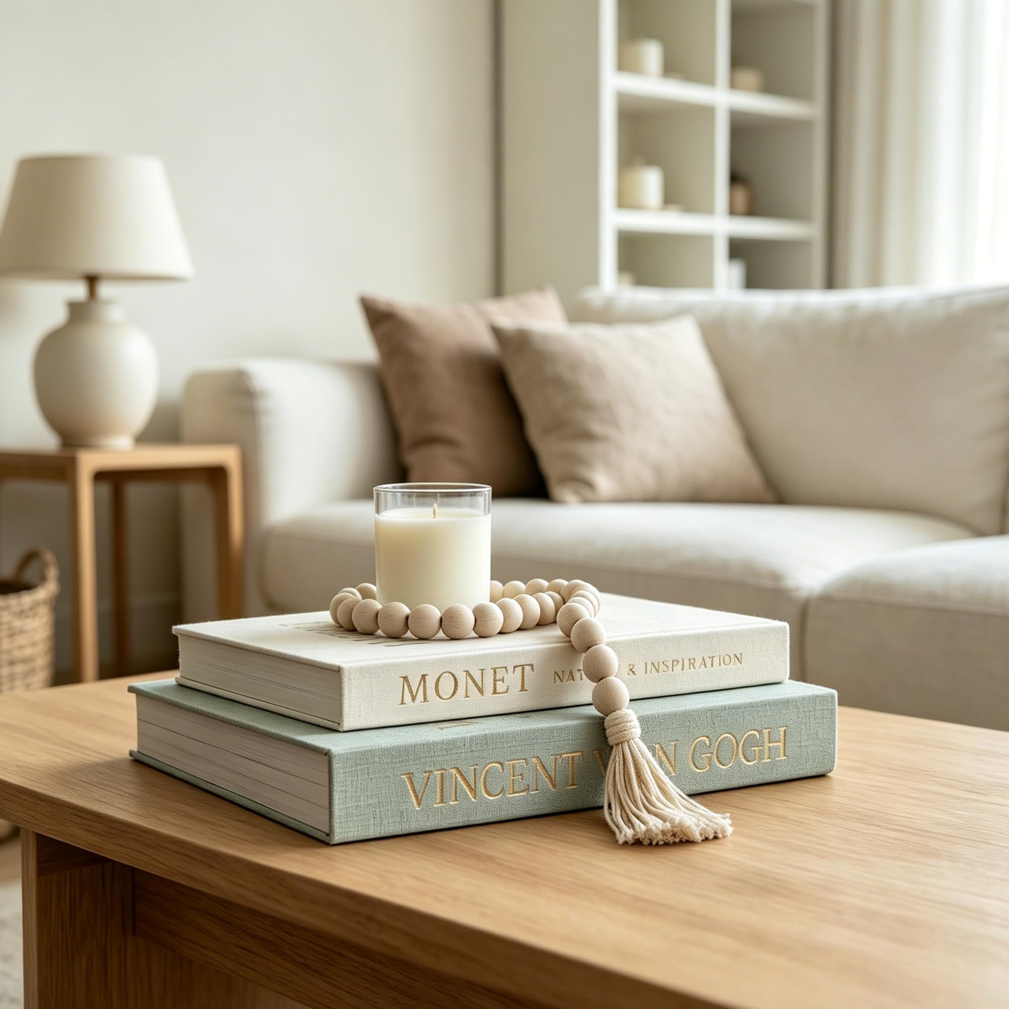Libri decorativi in finto lino neutro per la decorazione