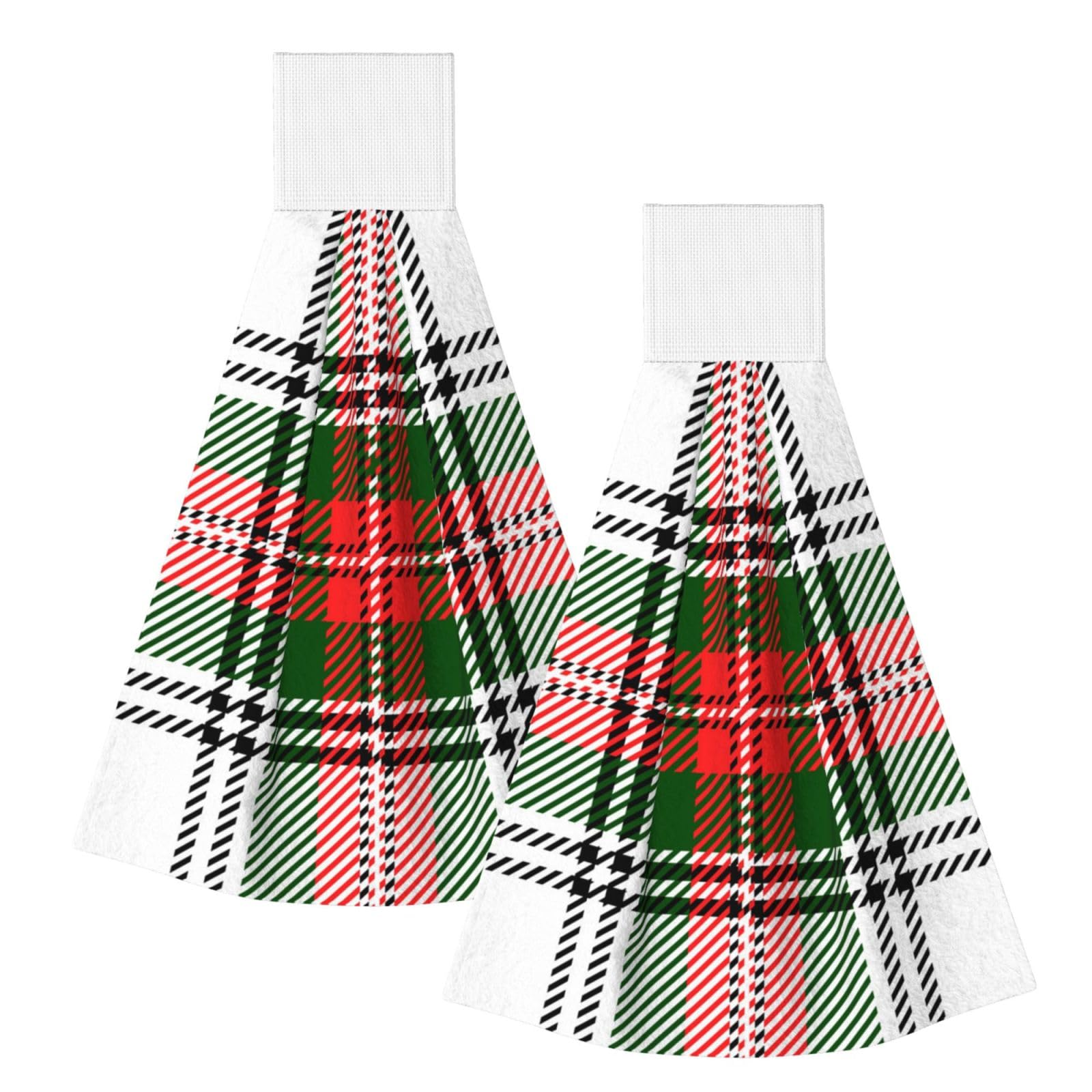 DOPKLNA Clan Stewart Tartan Plaid The Arts, 2 Pcs Hanging Coral Fiber Hand Towels for Bathroom, Absorbent Kitchen Towels