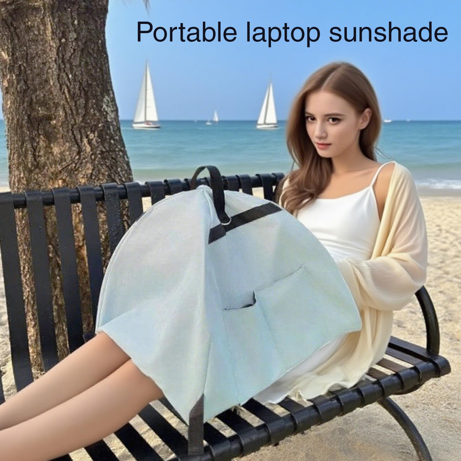 Pare-soleil portable pour ordinateur portable – Tente anti-reflets pour étudier, travailler en plein air, voyage et utilisation professionnelle – Protection d'écran pliable anti-reflet pour