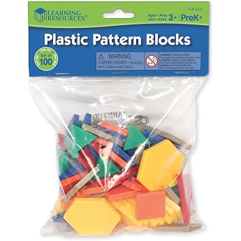 Learning Resources Mini-Set Pattern Blocks: 0.5 CM LER 0634