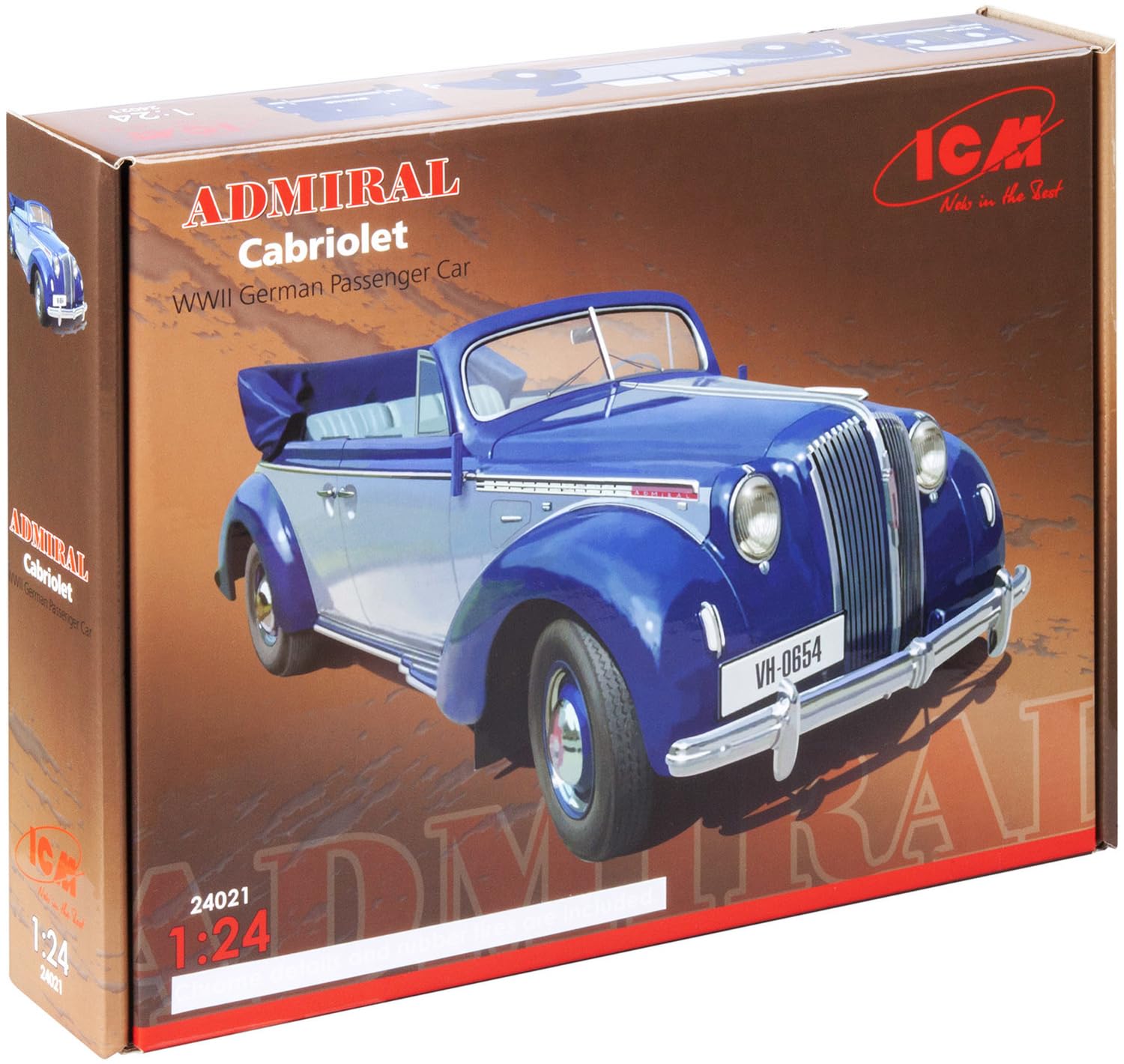 ICM 24021 – 1/24 Opel Admiral Cabriolet plástico Maqueta de