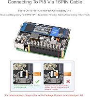 Waveshare POE M.2 HAT+ Raspberry Pi 5 NVMe SSD adapter PCIe Gen2/3 4