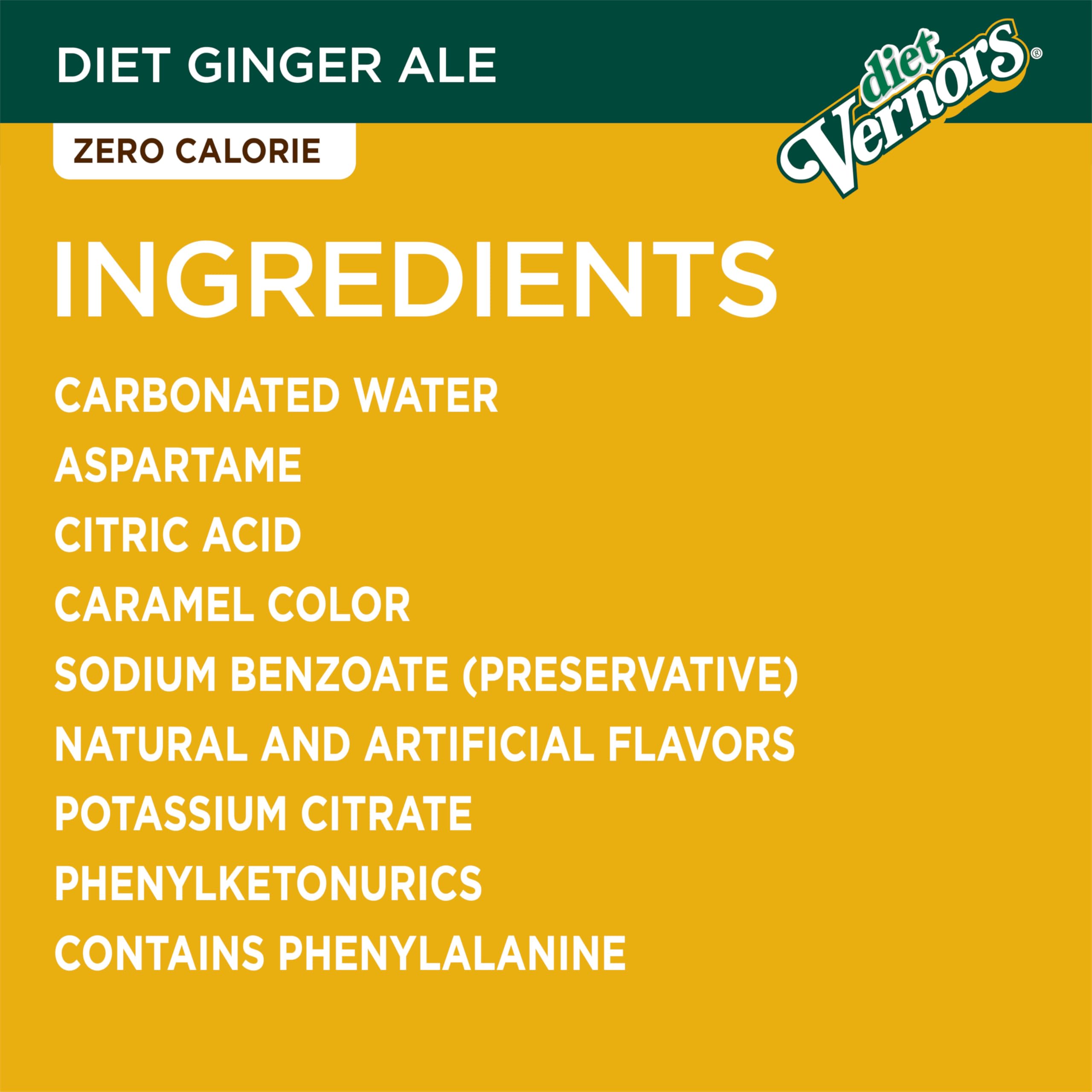 Vernor's Ginger Ale Diet, 12 oz Can (Pack of 12) by Vernor's