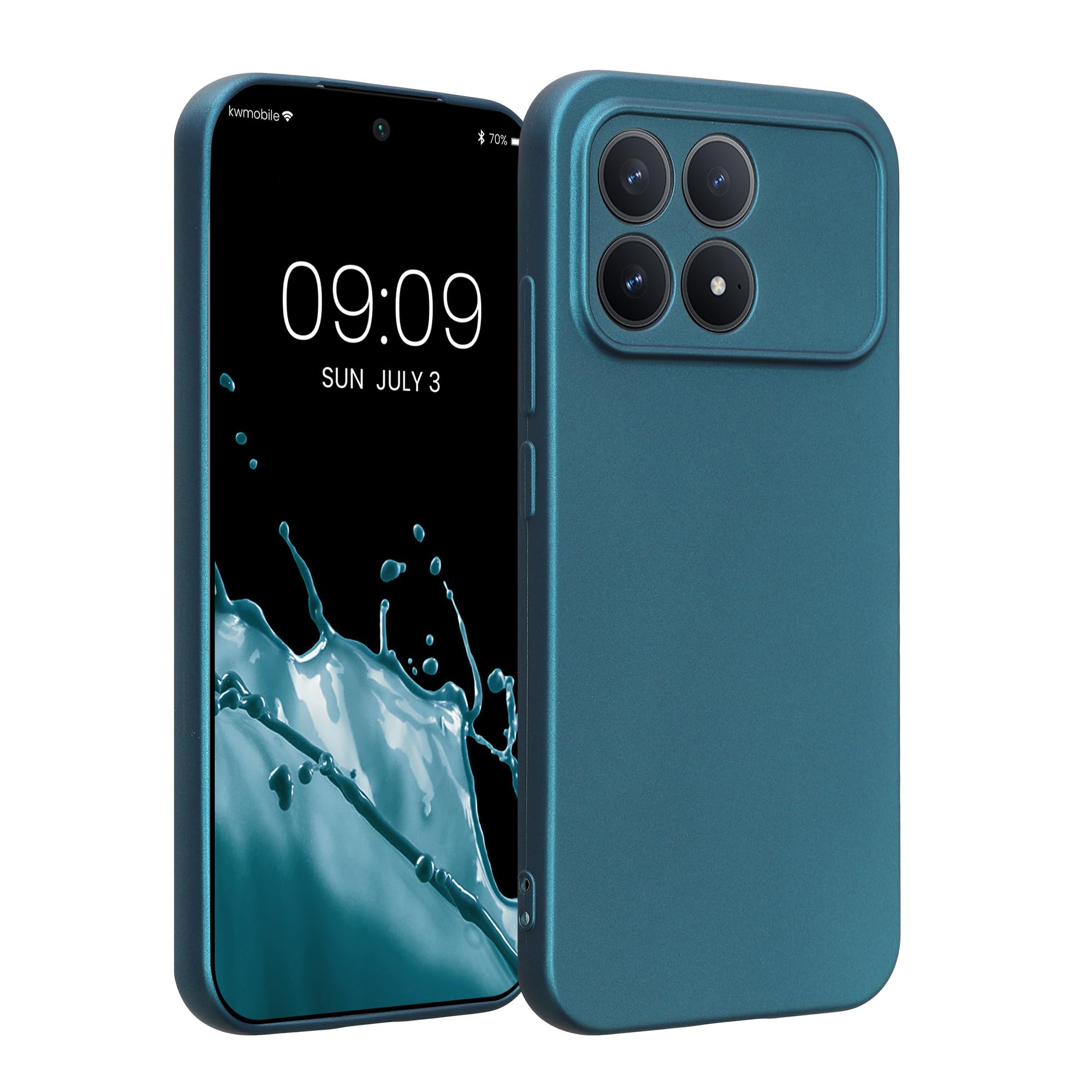 kwmobile Carcasa Compatible con Xiaomi Redmi Note 14 Pro 5G / Poco X7 Funda - Funda Ultrafina de TPU con Bordes elevados - Lavanda Metalizado — view 50