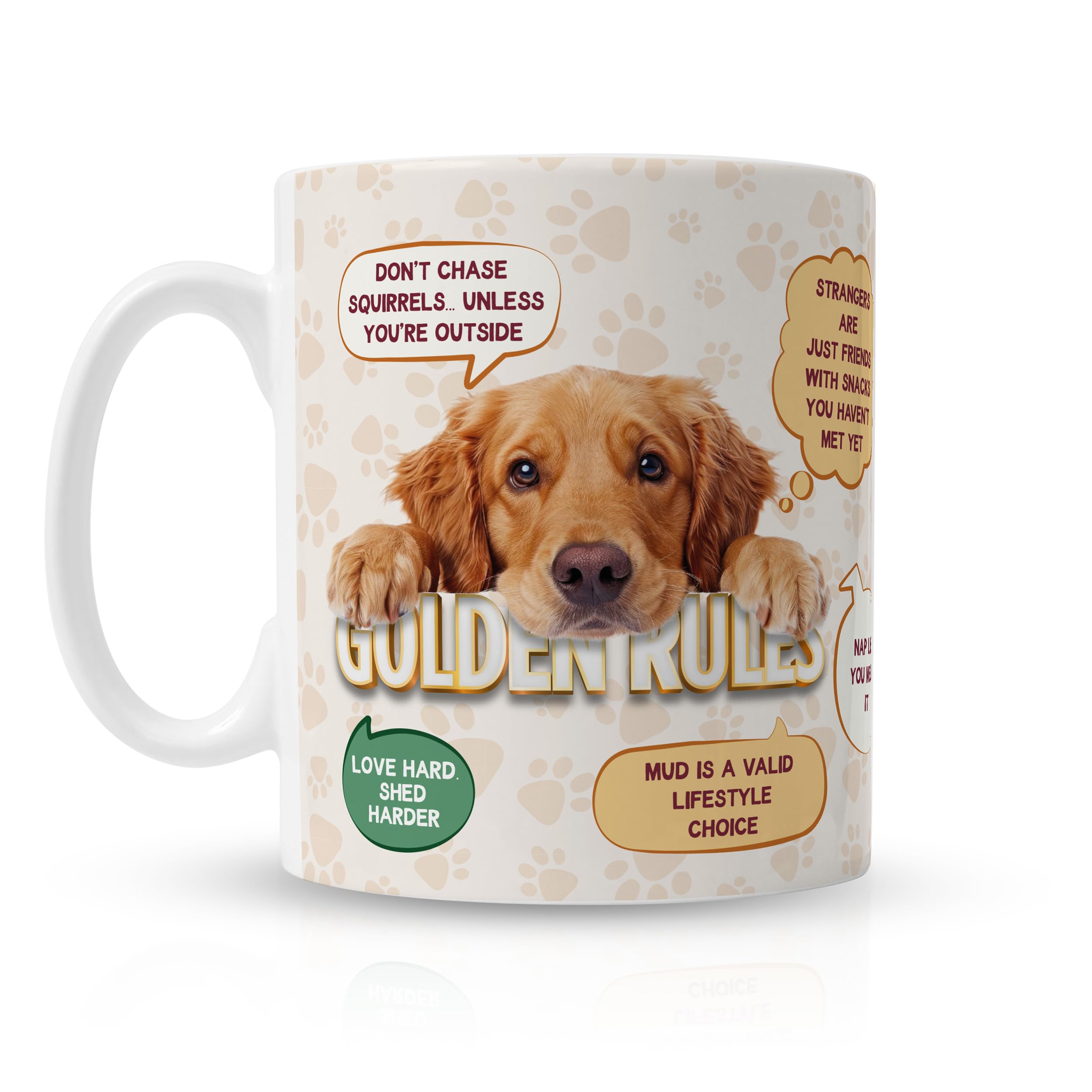 Pink Positive Golden Retriever Gifts - Dog Dad Mug for Golden Retriever Lovers, Vet Mug, Dog Mum