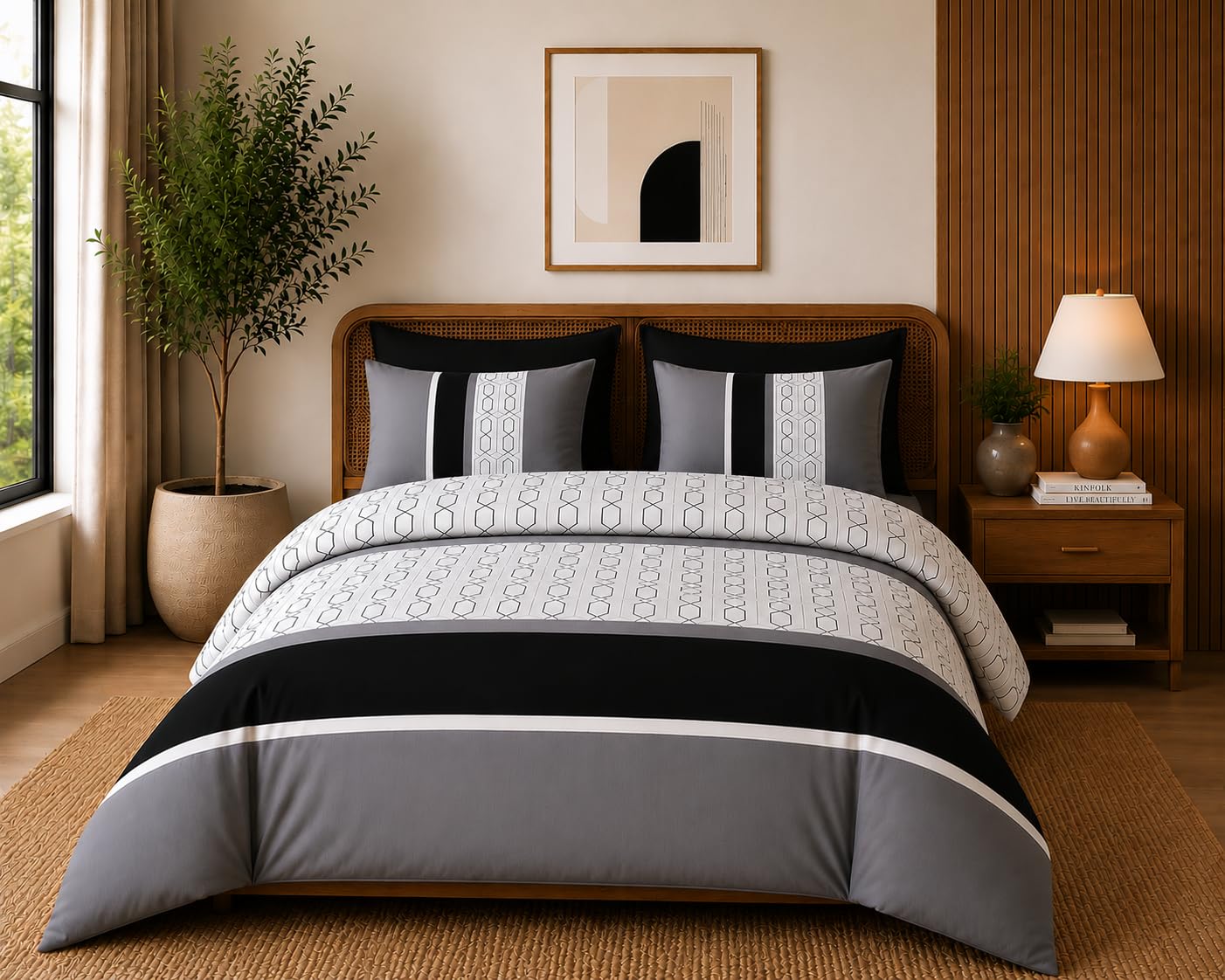 Pamposh Double Duvet Set Premium Brushed Microfiber Duvet Cover Double Ultrasoft Hypoallergenic Non Iron Luxury Bedding Sets With Zipper Closure โ image 1