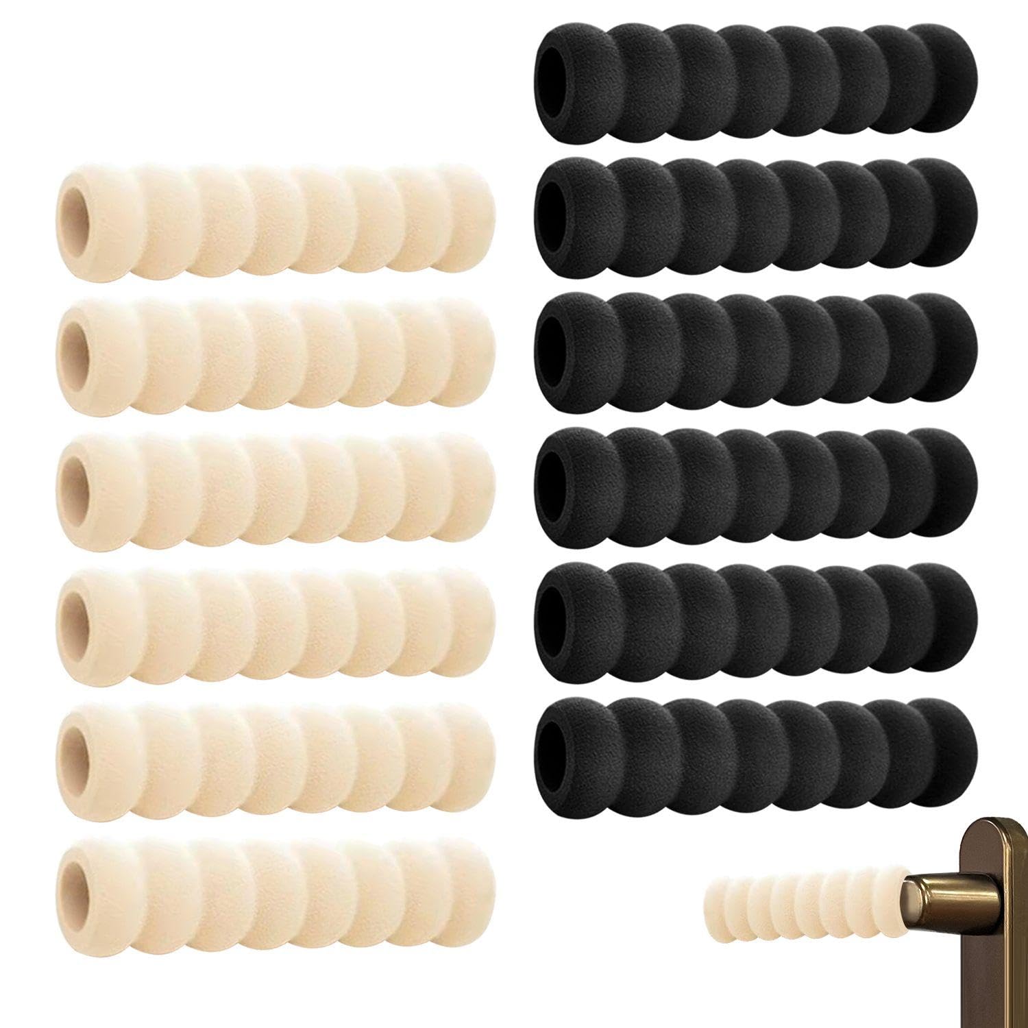RNFKSU 12 Pieces Of Door Handle Protective Cover, Anti-Static Protective Cover, Door Handle Anti-Collision Condom