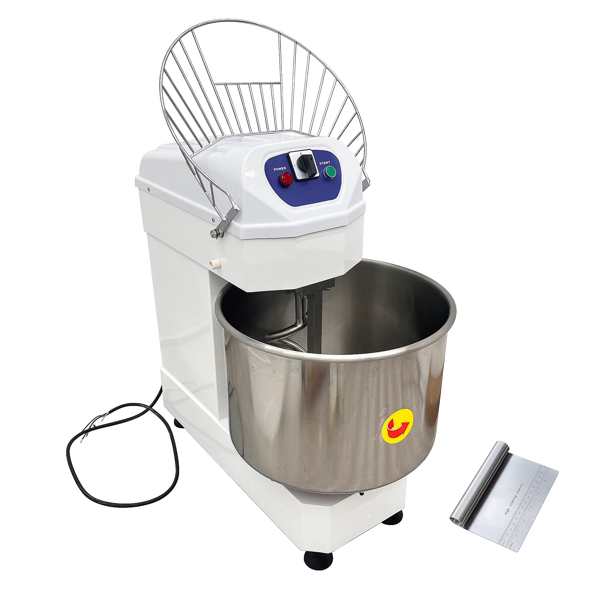 LGXEnzhuo 60L Stand Mixer, 220V 3700W Dough Kneading Machine, Commercial Electric Dough Mixer Machine, Double Action Double Speed Spiral Dough Mixer, Three-phase Voltage