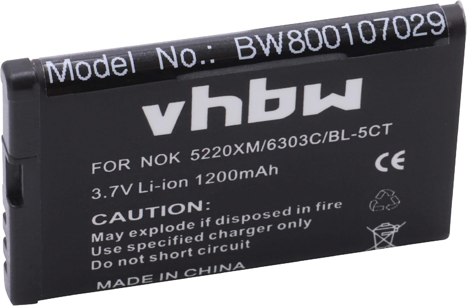 vhbw 1 x Battery Replacement for Nokia BL-5CT for Mobile Phone Smartphone 1200 mAh 3.7 V Li-Ion vhbw 1 x Battery Replacement for Nokia BL-5CT for Mobile Phone Smartphone 1200 mAh 3.7 V Li-Ion