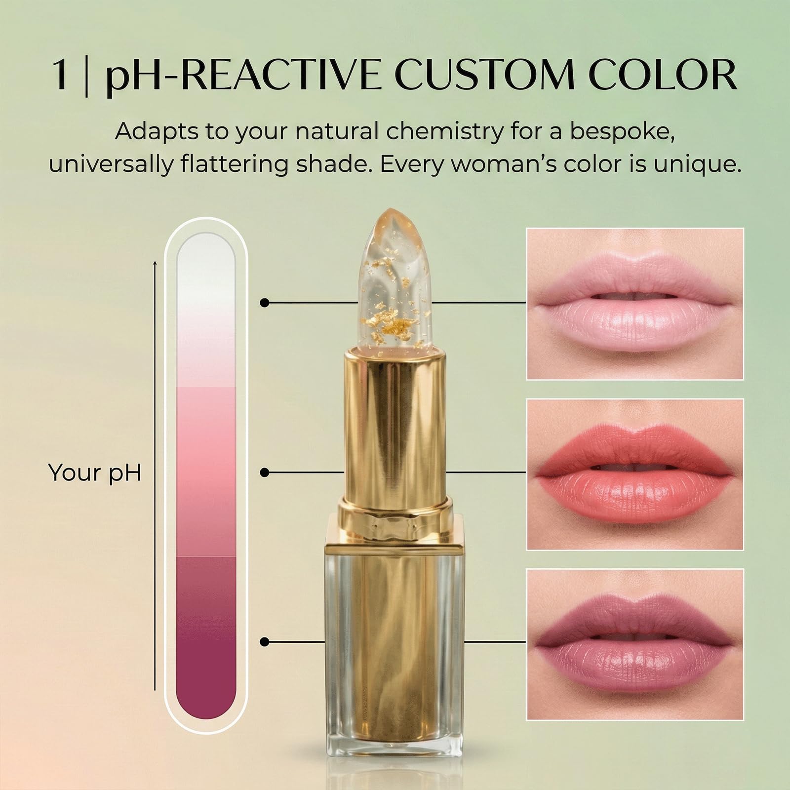 Areliaa Lipstick，areliaa signature lipstick，Clear That Changes Color with Ph, Deep Nourishment, Keeping Makeup (1PCS) - 4
