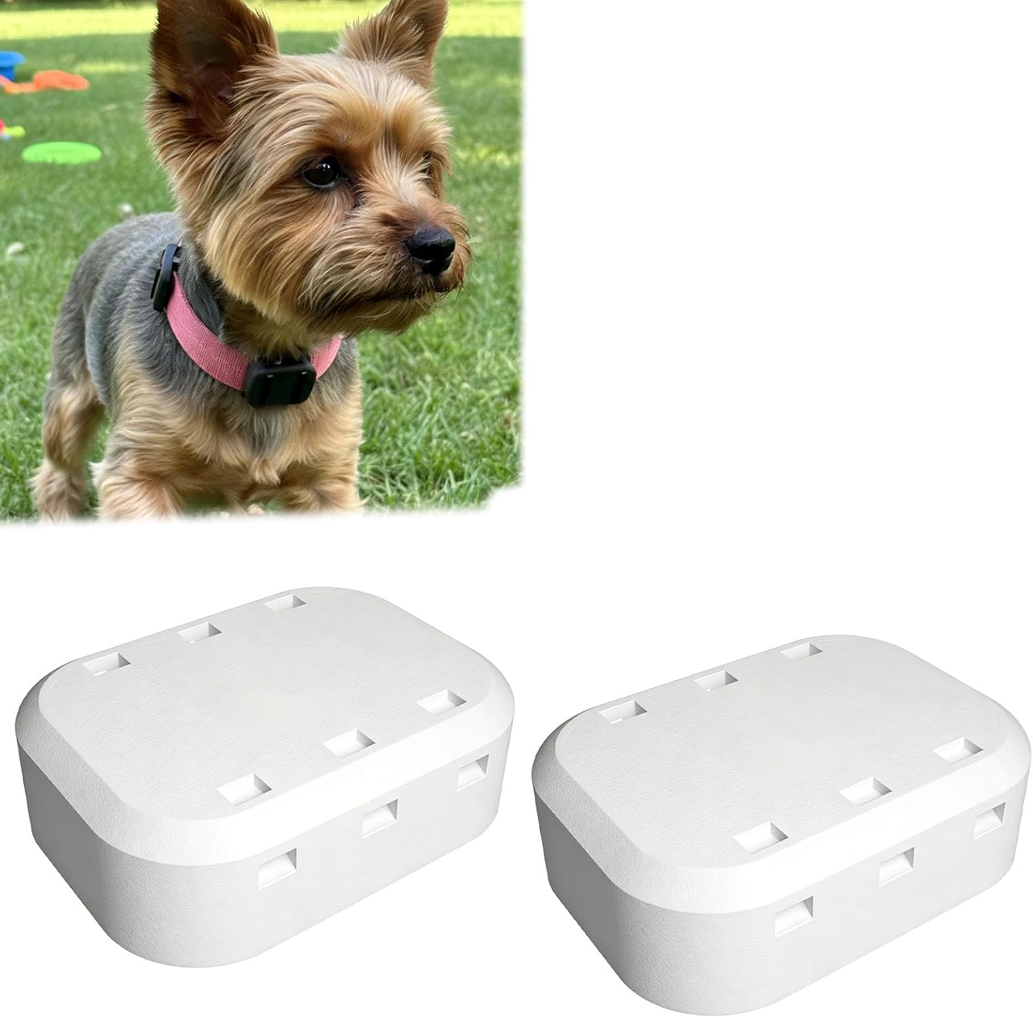 2Pcs Pet GPS Case and Collar Mount Compatible with Fi Mini GPS Tracker, Attachment Secure Holder for Pet Tracking Device (Secure the Protective Casing Using Standard 3mm Cable Ties) (Pink)