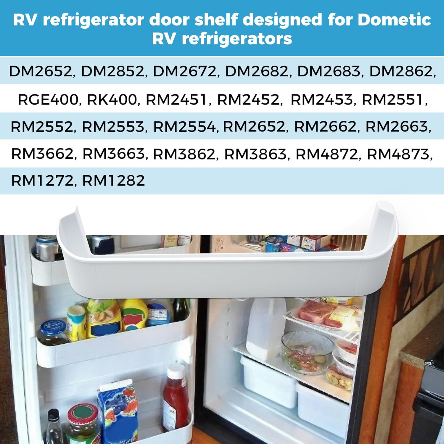 3316081901 Freezer RV Refrigerator Door Shelf Compatible with Dometic DM2652 DM2672 RM2354 RM3762 RM2652