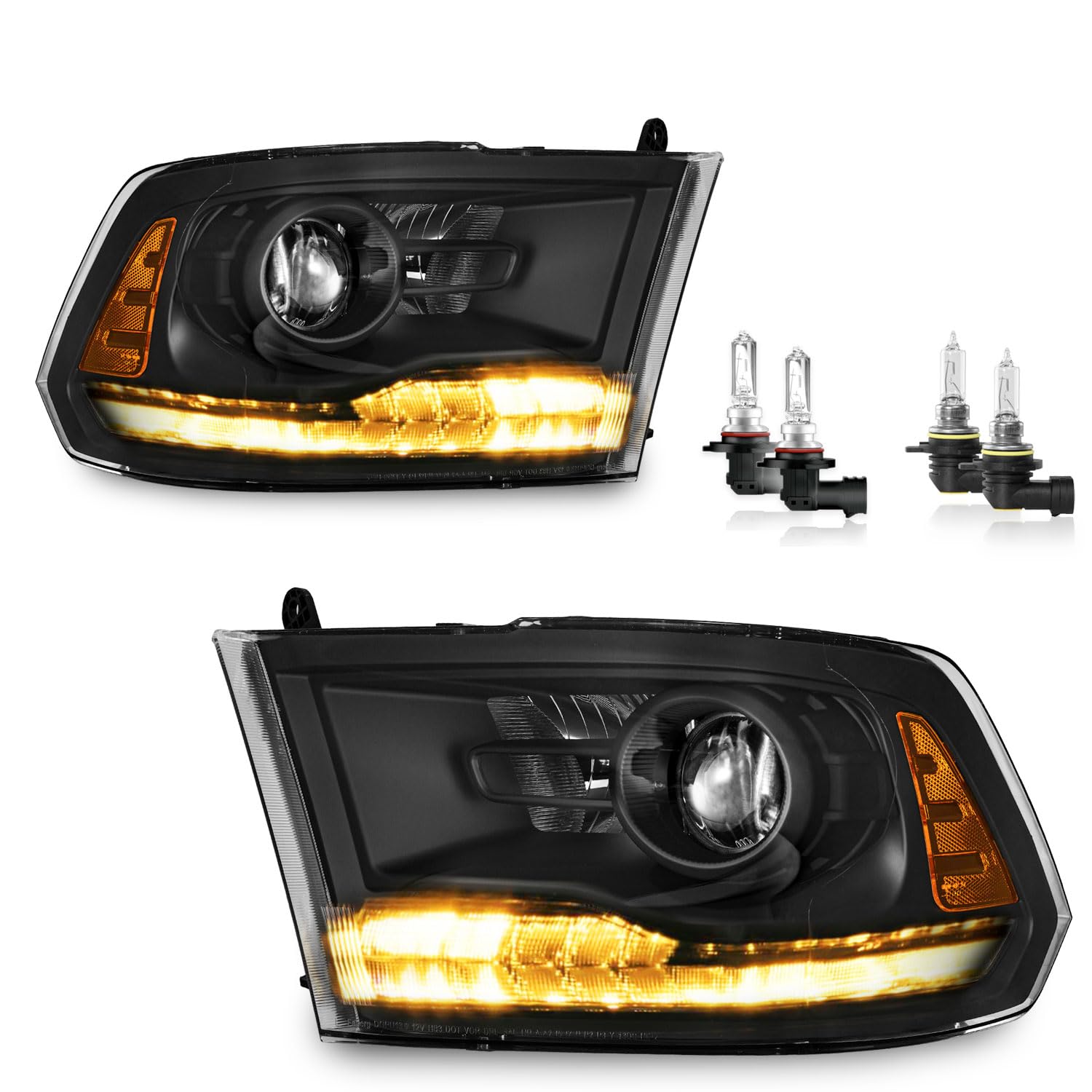Photo 1 of KarSpareHub LED DRL Headlight Assembly for Dodge Ram 2013-2018