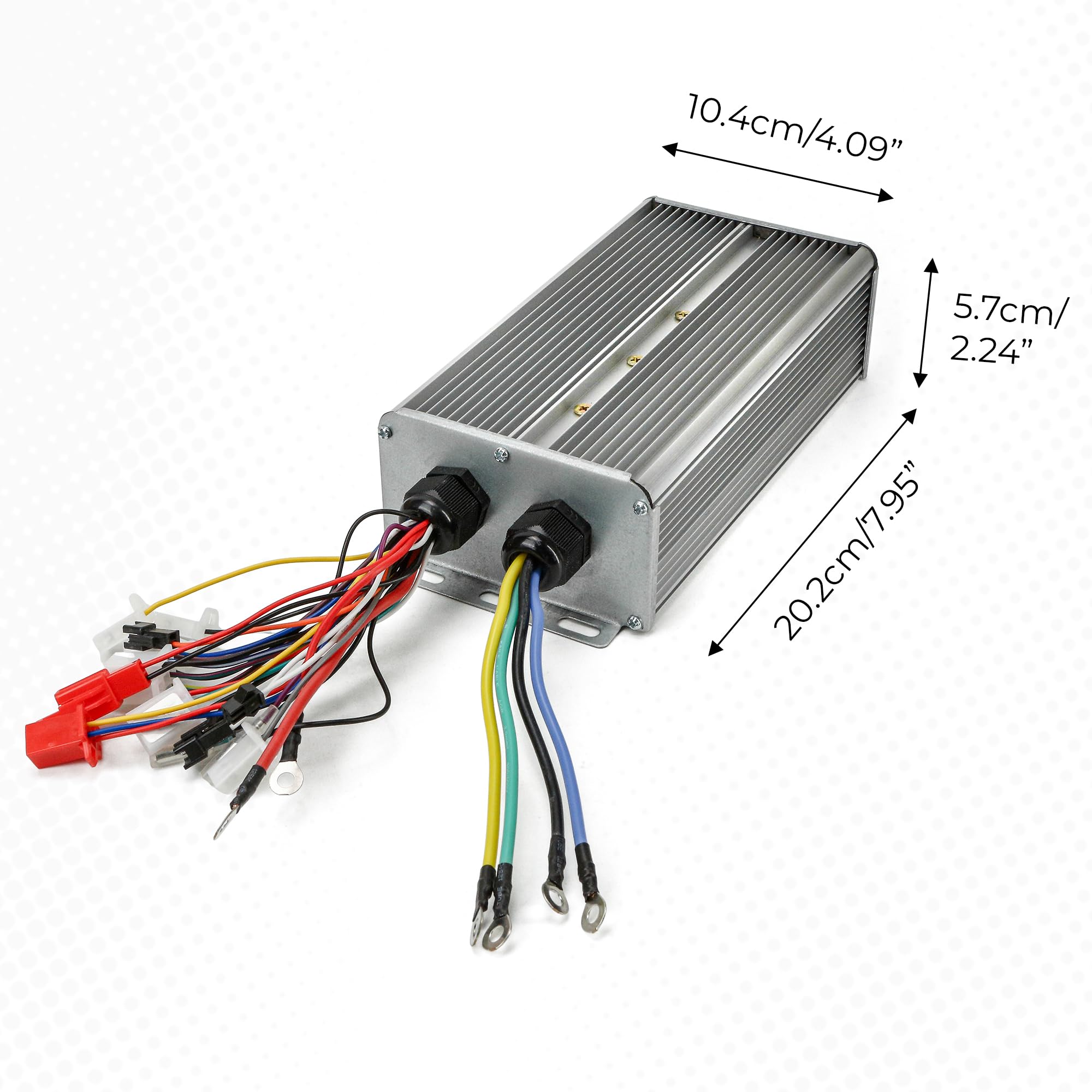 Controller motore brushless da 72 V 3000 W, 48 V, 60 V, 72 V, 84 V, per bici elettrica, scooter, corrente massima 80 A, lega di alluminio, argento