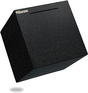 Erwachsene Spardose Edelstahl Safe Sparbüchsen für Erwachsene Einsparungen Echte Spardose (19cm) Schwarz