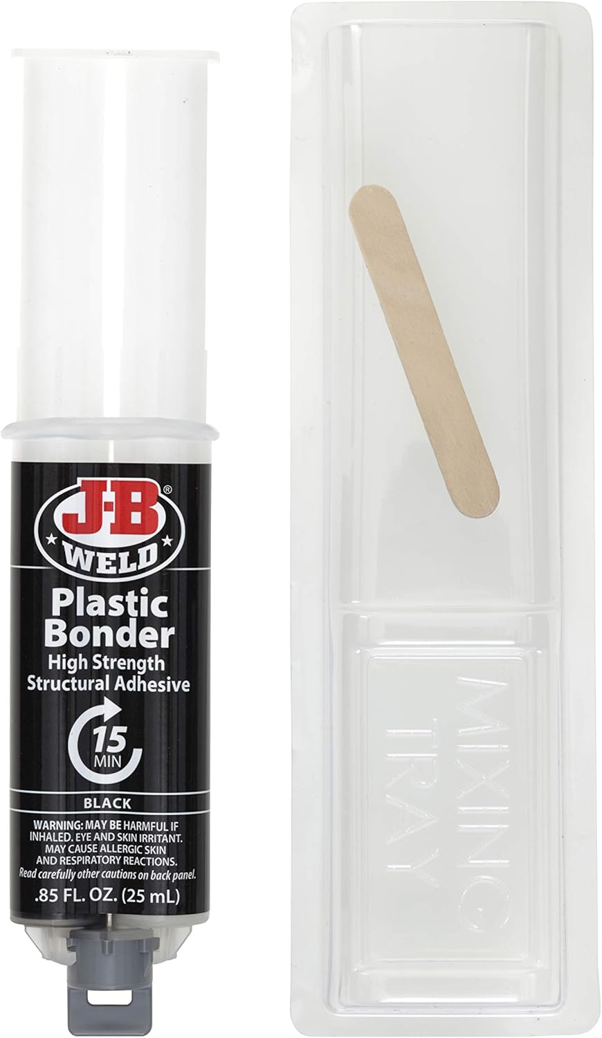 J-B Weld 50139 Plastic Bonder Body Panel Adhesive and Gap Filler Syringe - Black - 25 ml : Industrial & Scientific