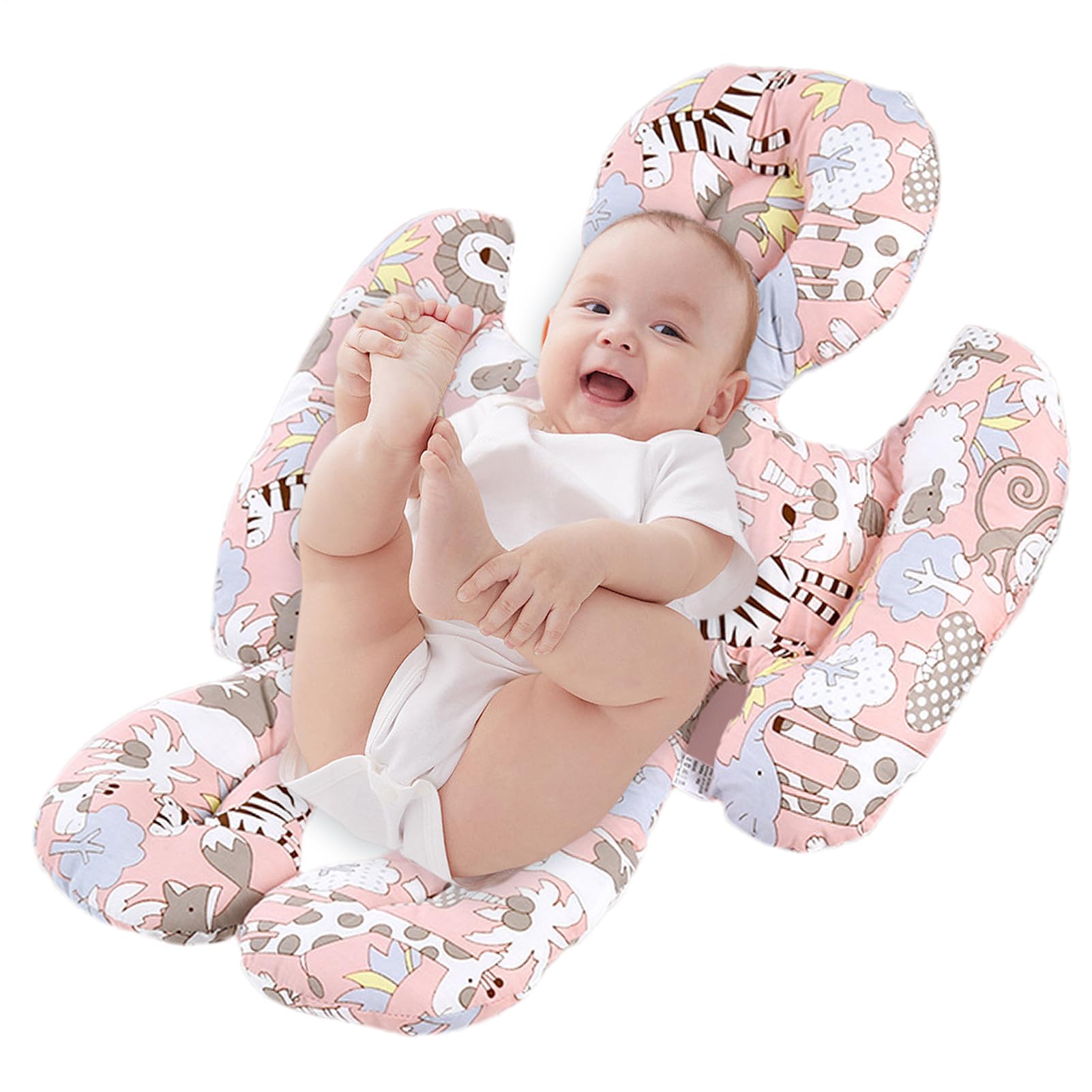 Inserto per seggiolino auto per bambino, cuscino per passeggino | supporto testa e corpo, inserto a cinque punti per il comfort newboorn, universale adatto per seggiolini auto, passeggini