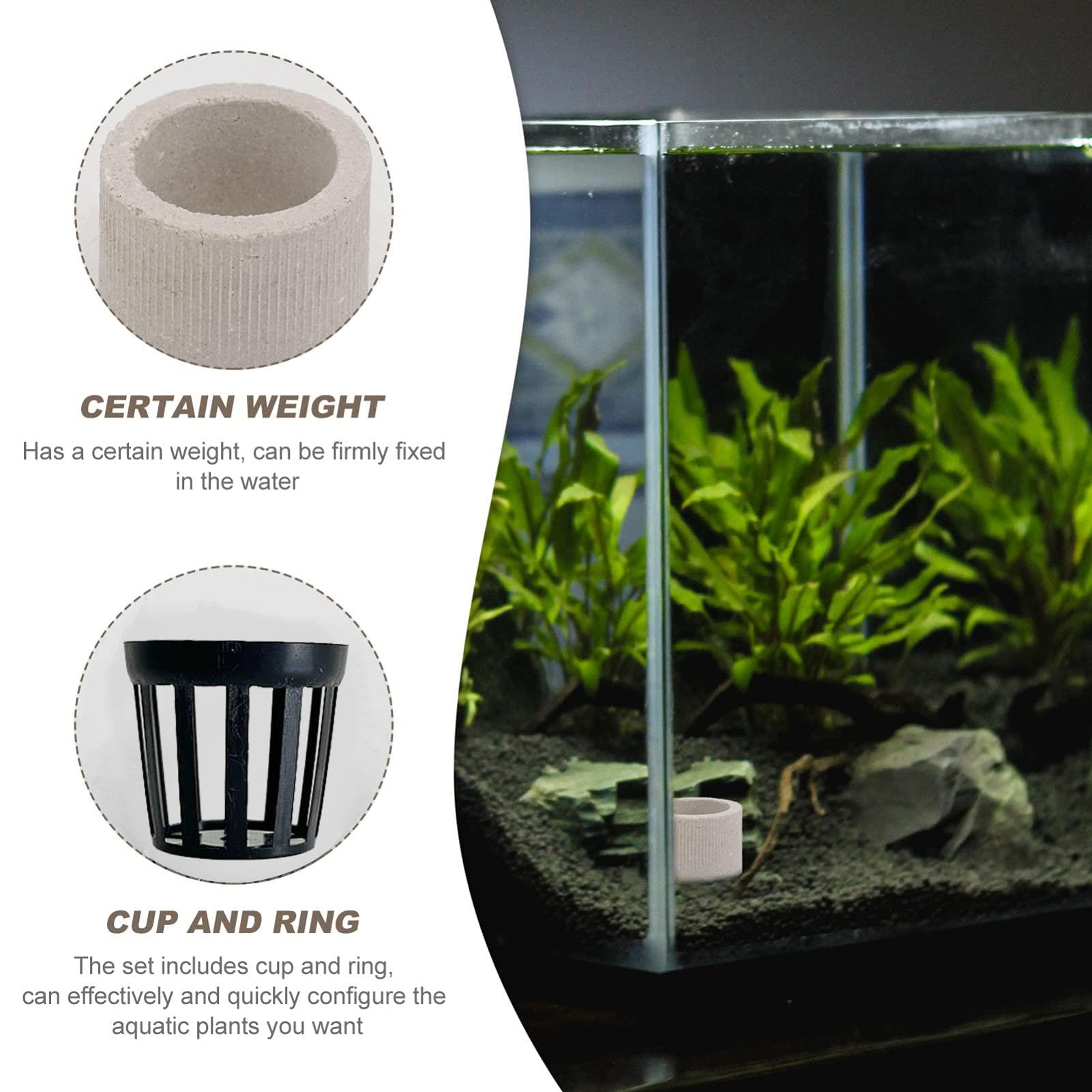 Aquarium Plantenhouder, Aquarium Hangende Waterplantenhouder Aquarium Plantenhouder Aquariumplantenaccessoire voor Planten Decoratie Aquarium