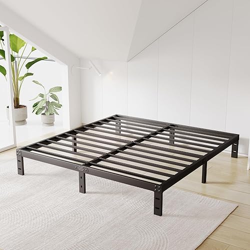 7 Inch King Bed Frame No Box Spring Need, Low Profile Metal Platform King Size Bed Frame, Heavy Duty Metal Bed frame, Easy Assembly, Noise-Free