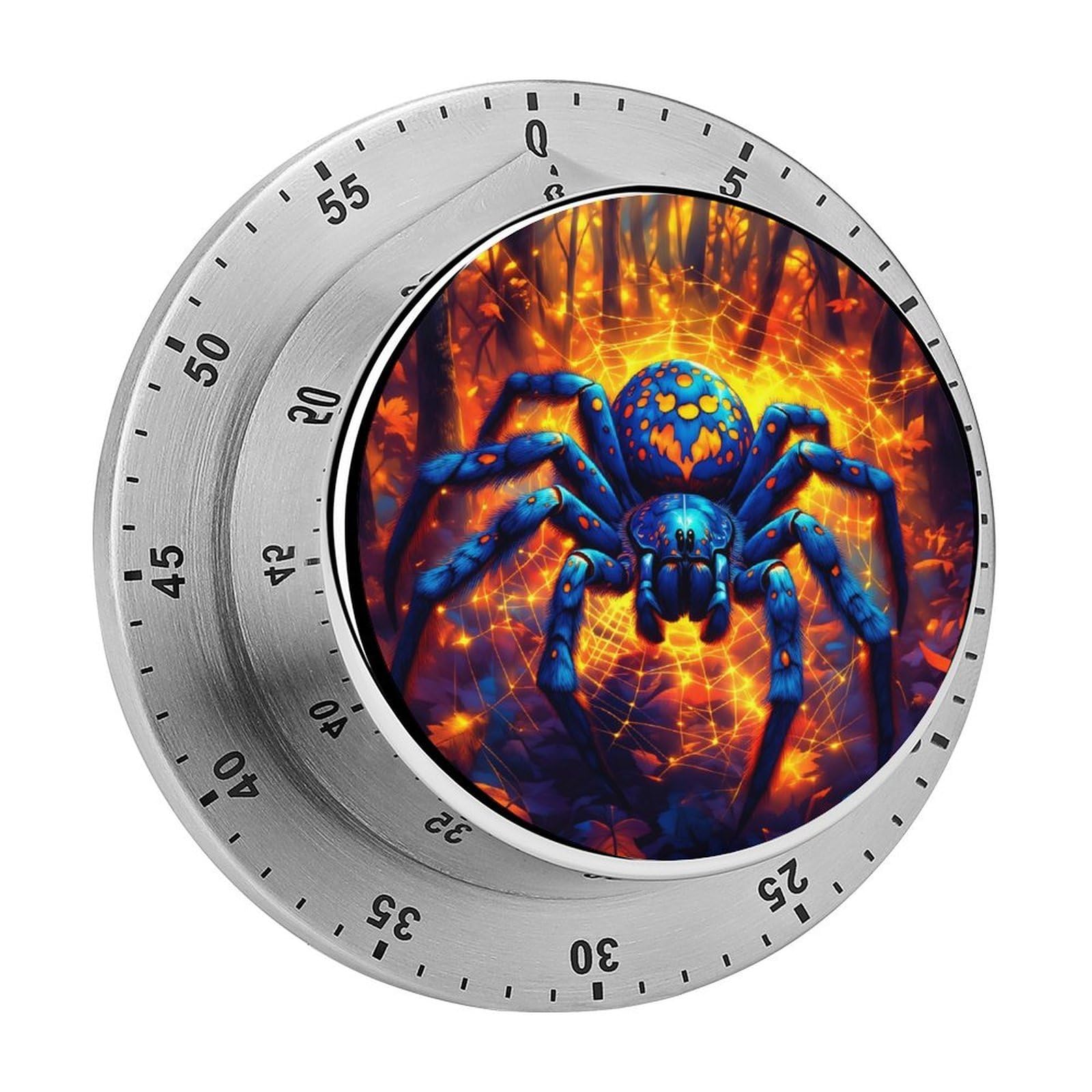 Magic Spider60 Minute Wind Up Timer,Visual Mechanical Magnetic Timer with Loud Alarm for Kitchen
