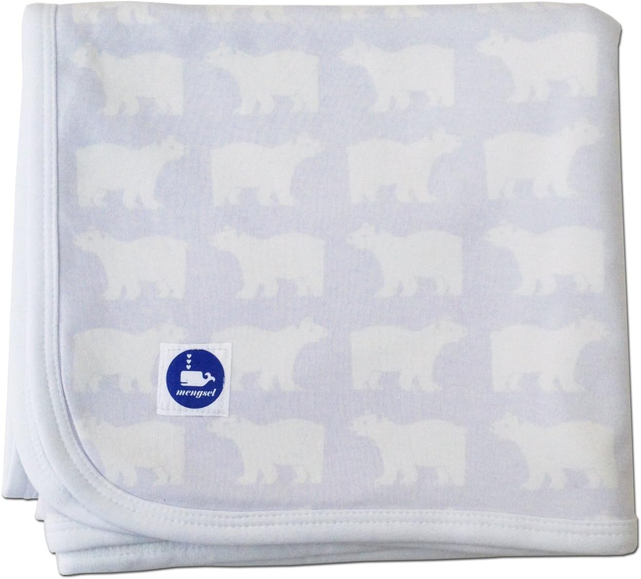 Polar Bear Baby Blanket (Ice Blue and White)