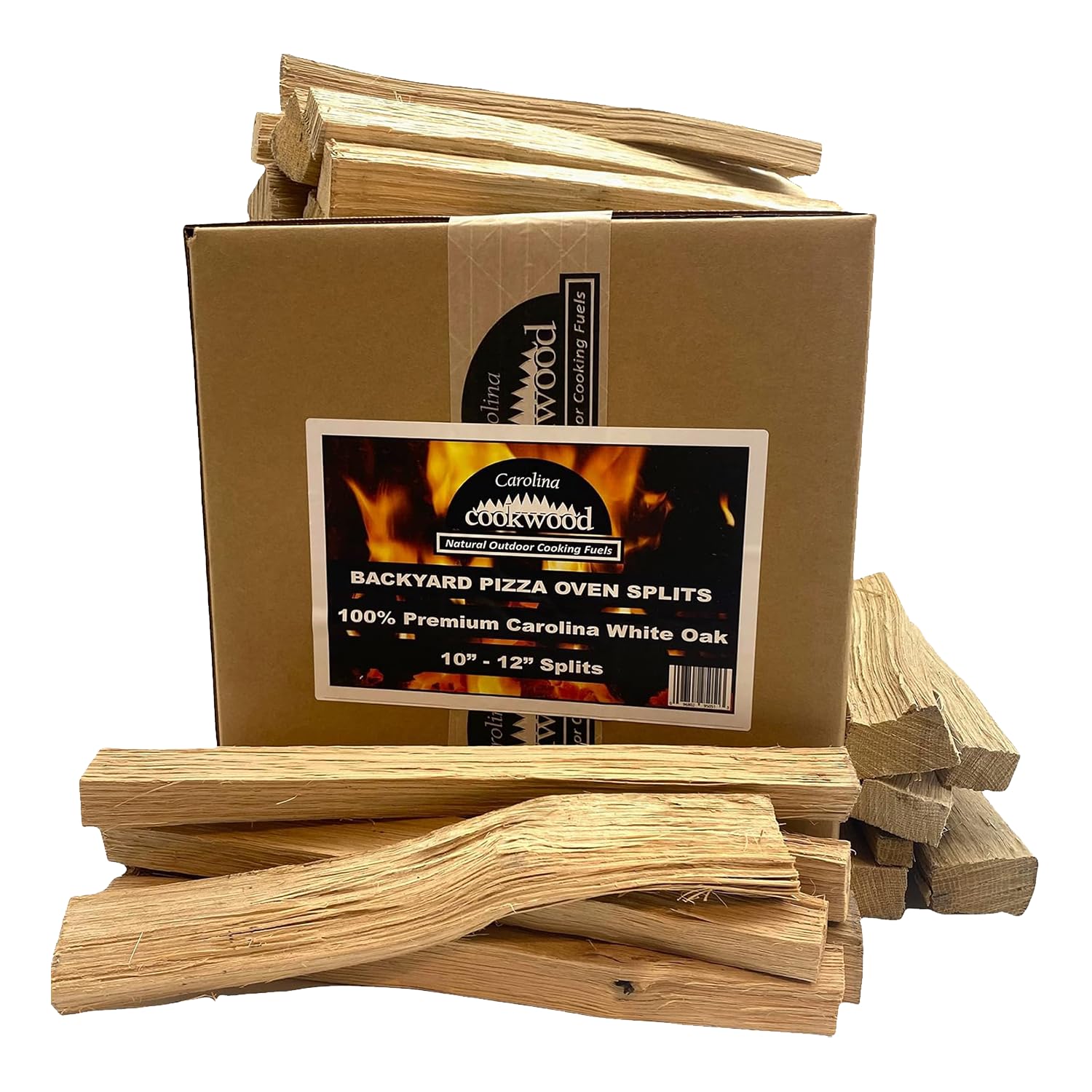 Pizza Oven Wood 12 Inch Naturally Cured White Oak Splits Cooking Wood for Free Standing Ovens 1650 Cubic Inches