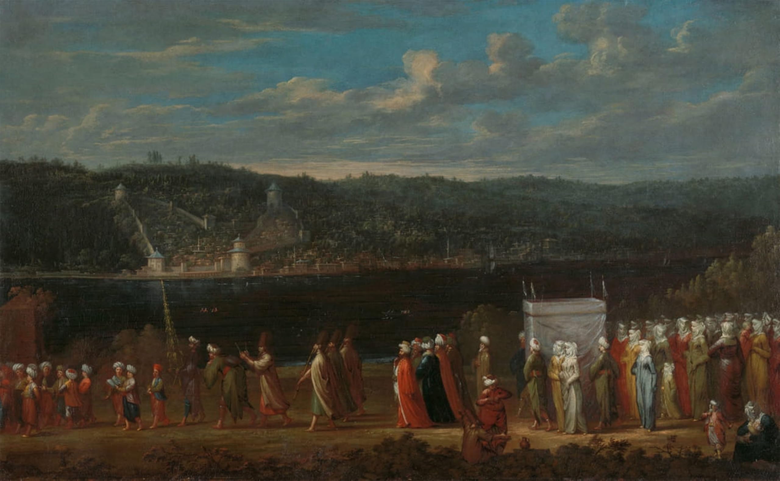 ARTXLXXBN Famous Art Print Poster Vintage Wall Art Famous Painting by Jean Baptiste Vanmour Canvas Art Poster for Home Decor 60x90cm