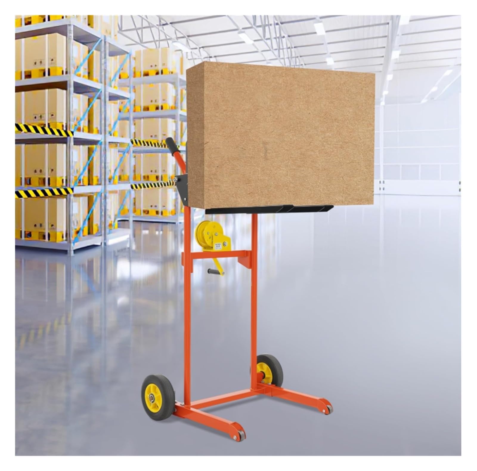 Klappbarer Materialhubwagen mit Winde und Stapler, manueller Hubwagen, Dolly-Hubtischwagen, ideal for den Einsatz in der Werkstatt und Garage