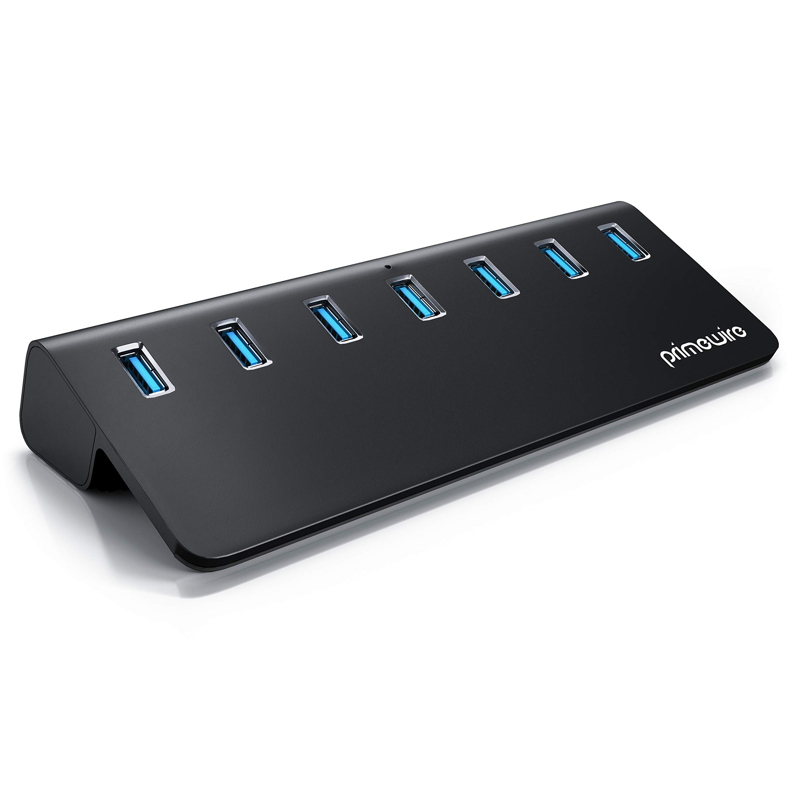 CSL 7 Port USB 3.0 Hub aktiv - 10 Gbit/s - 7 Port Verteiler – mit Netzteil aktiv - USB-Kabel, Stromversorgungskabel – Aluminiumgehäuse - PC Notebook Laptop - Windows 7 – 11, kompatibel USB 3.2 2.0