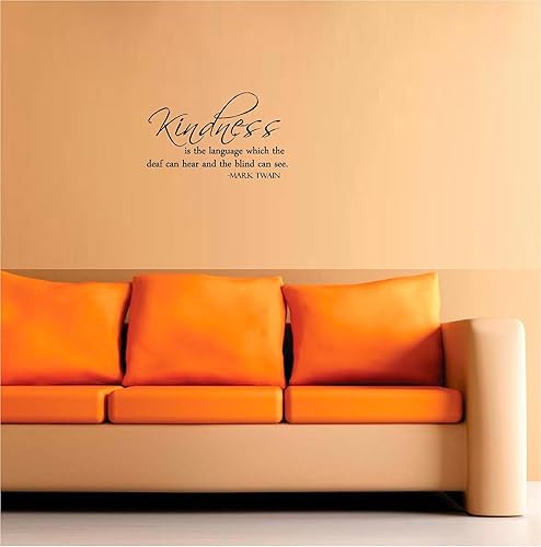 Miniatura 2 de Epic Designs "La bondad es el lenguaje que los sordos pueden escuchar y los ciegos pueden ver". Calcomanías de vinilo para pared, frases artísticas,