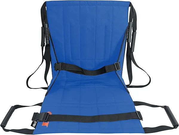 Wheelchair Transfer Pad Heavy Duty, Slide Board Non-Slip, Chair Stair Lifts, Portable Car/Bed Transfer Aid with Handles for Elderly Disabled Bedridden (Blue)