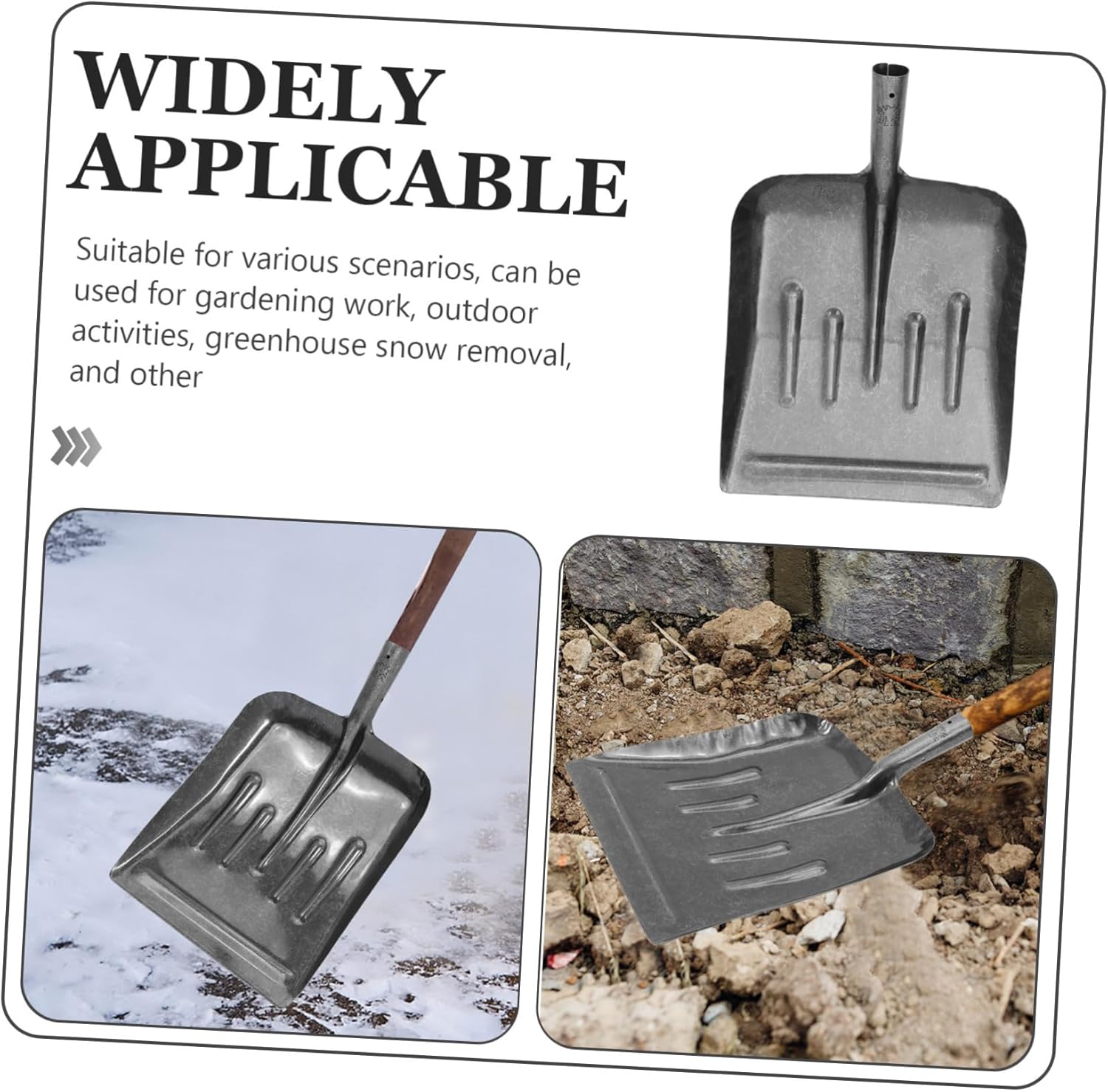 YARNOW Chicken Coop Cleaning Shovel Manganese Poop Scoop - Grip for Poultry and Grain Tool for Raking and Cleaning