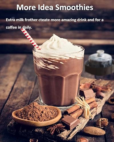 Vista 13 de Batidora de batidos real de 900 W para batidos y batidos, juego de licuadora personal 7 en 1, Alemania 3D de acero inoxidable 6 hojas para batido