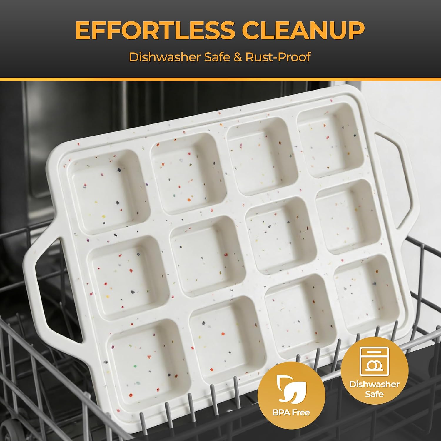 Silicone Mini Loaf Pan 2 Pack with Reinforced Metal Frame 12-Cavity