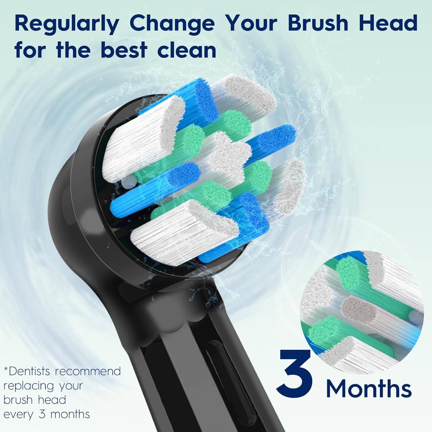 iO Replacement Heads Compatible with Oral B iO,iO Series Electric Toothbrush Heads Compatible with Oral B iO 2/3/4/5/6/7/8/9/10,Gentle-on-Gums Design for a Pleasantly Smooth Brushing Experience,Black